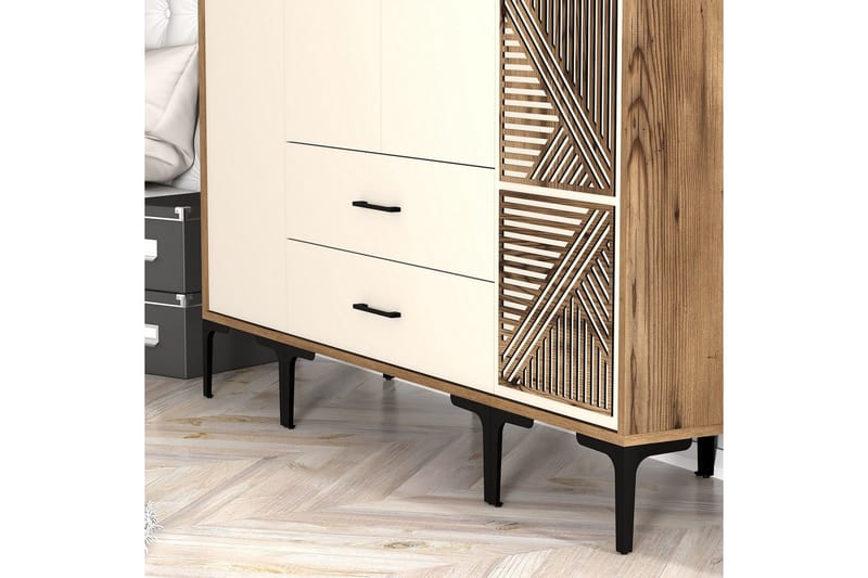 Kumsal Garderob 160 cm - Cream - Förvaring - Sko- & klädförvaring - Garderober & garderobssystem