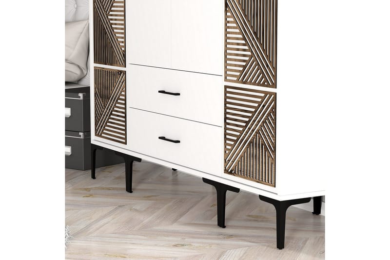 Kumsal Garderob 160 cm - Vit - Förvaring - Sko- & klädförvaring - Garderober & garderobssystem