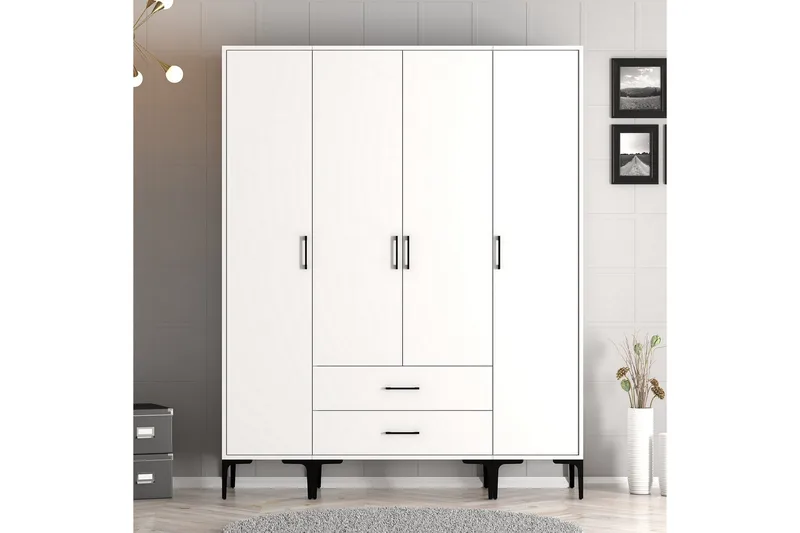 Kumsal Garderob 160 cm, Vit