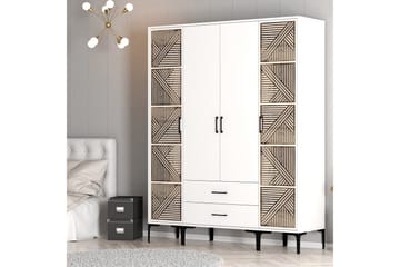 Kumsal Garderob 160 cm - Vit - Förvaring - Sko- & klädförvaring - Garderober & garderobssystem