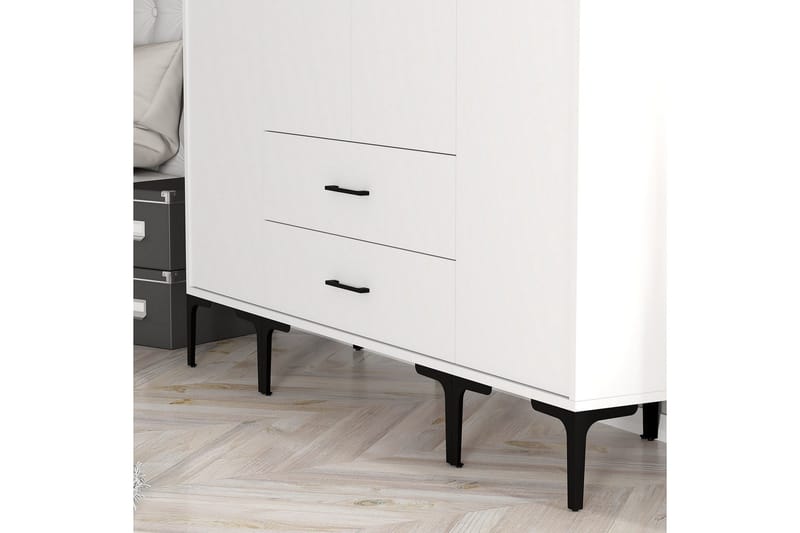 Kumsal Garderob 160 cm - Vit - Förvaring - Sko- & klädförvaring - Garderober & garderobssystem