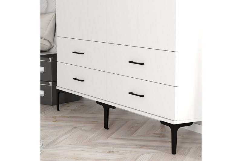 Kumsal Garderob 160 cm - Vit - Förvaring - Sko- & klädförvaring - Garderober & garderobssystem