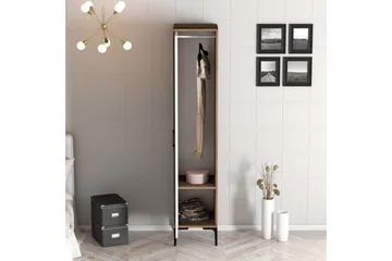 Kumsal Garderob 40 cm - Valnöt/Vit - Förvaring - Sko- & klädförvaring - Garderober & garderobssystem