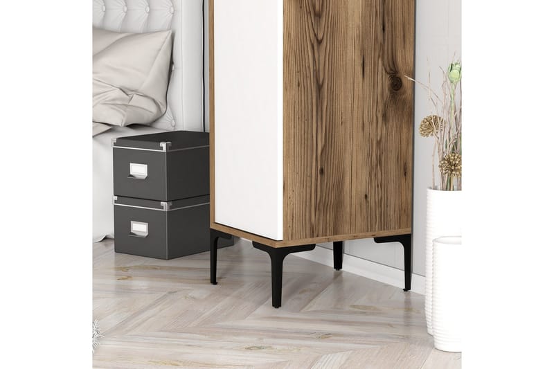 Kumsal Garderob 40 cm - Valnöt/Vit - Förvaring - Sko- & klädförvaring - Garderober & garderobssystem