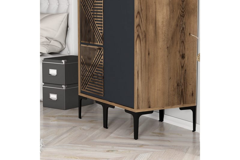 Kumsal Garderob 80 cm - Antracit - Förvaring - Sko- & klädförvaring - Garderober & garderobssystem