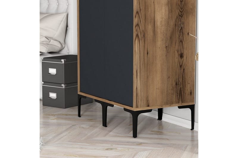 Kumsal Garderob 80 cm - Antracit - Förvaring - Sko- & klädförvaring - Garderober & garderobssystem