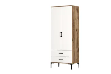 Kumsal Garderob 80 cm - Brun/Vit - Förvaring - Sko- & klädförvaring - Garderober & garderobssystem