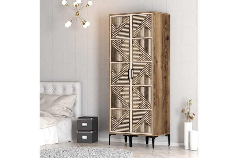 Kumsal Garderob 80 cm - Cream - Förvaring - Sko- & klädförvaring - Garderober & garderobssystem