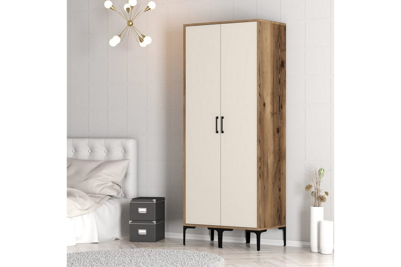 Kumsal Garderob 80 cm - Cream - Förvaring - Sko- & klädförvaring - Garderober & garderobssystem