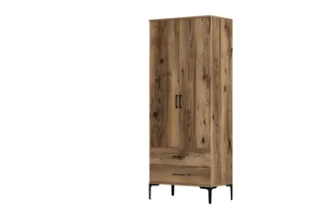 Kumsal Garderob 80 cm - Valnöt - Förvaring - Sko- & klädförvaring - Garderober & garderobssystem