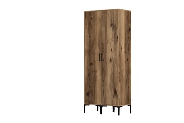 Kumsal Garderob 80 cm - Valnöt - Förvaring - Sko- & klädförvaring - Garderober & garderobssystem