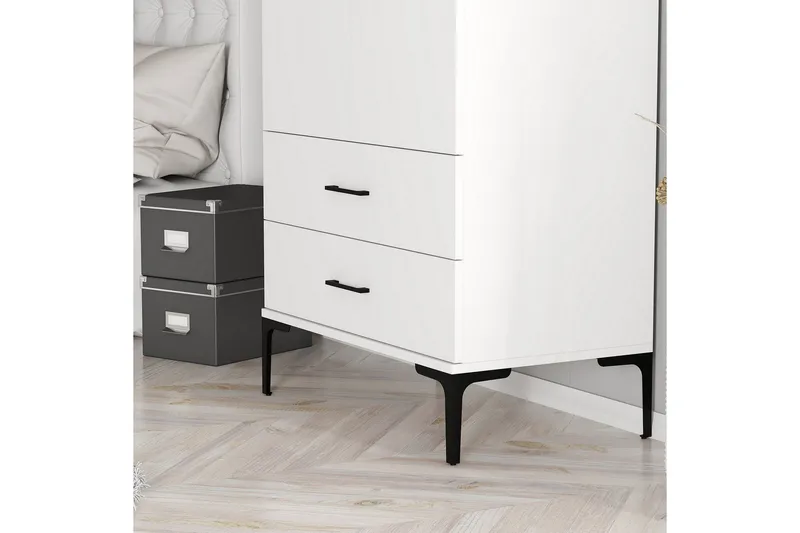 Kumsal Garderob 80 cm - Vit - Förvaring - Sko- & klädförvaring - Garderober & garderobssystem