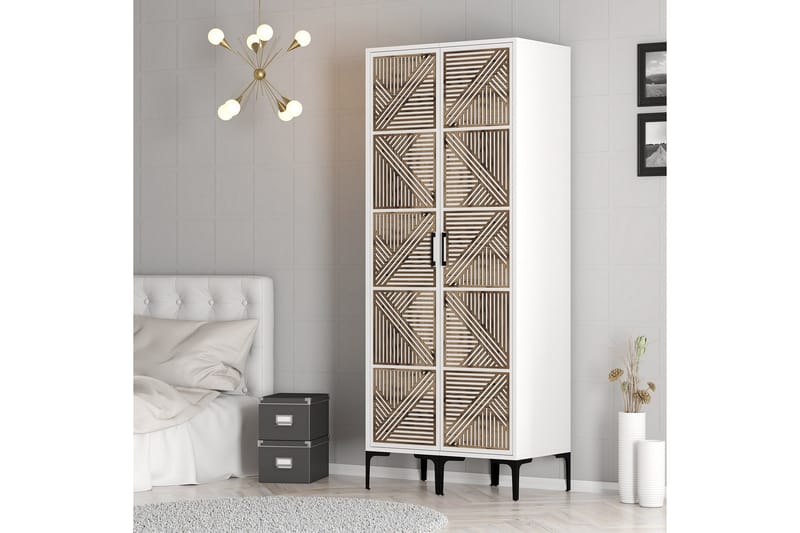 Kumsal Garderob 80 cm - Vit - Förvaring - Sko- & klädförvaring - Garderober & garderobssystem