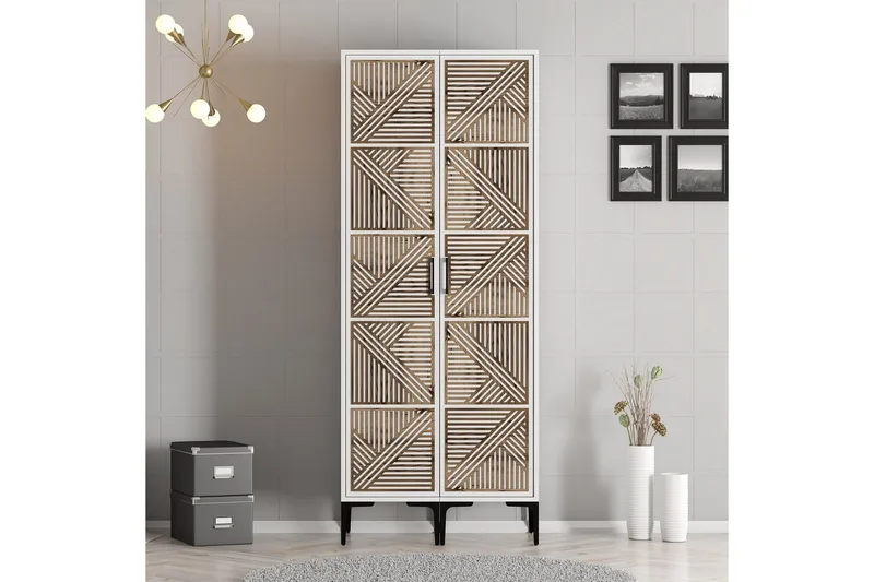 Kumsal Garderob 80 cm - Vit - Förvaring - Sko- & klädförvaring - Garderober & garderobssystem