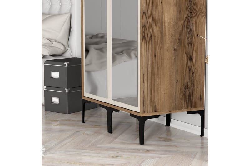 Kumsal Garderob med Spegel - Cream - Förvaring - Sko- & klädförvaring - Garderober & garderobssystem