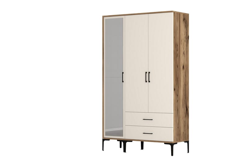 Kumsal Garderob med Spegel - Cream - Förvaring - Sko- & klädförvaring - Garderober & garderobssystem