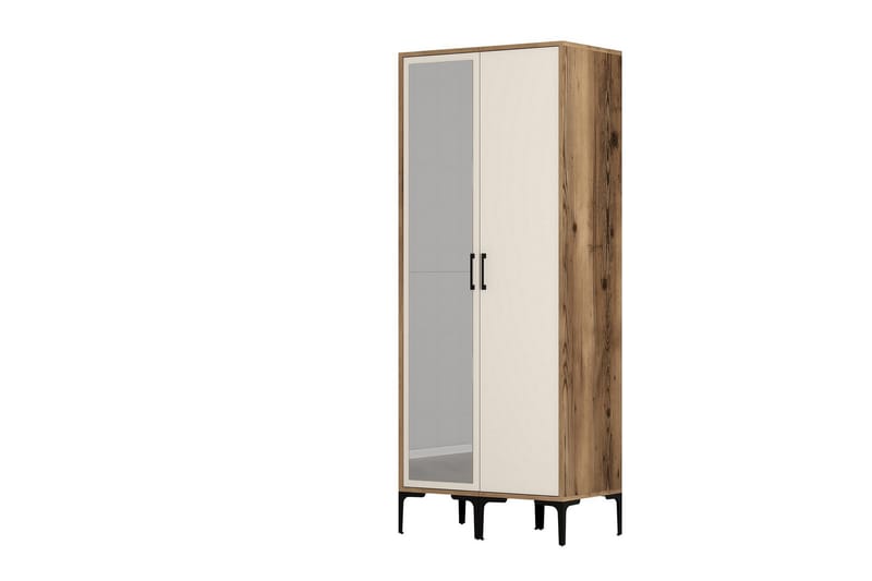 Kumsal Garderob med Spegel - Cream - Förvaring - Sko- & klädförvaring - Garderober & garderobssystem