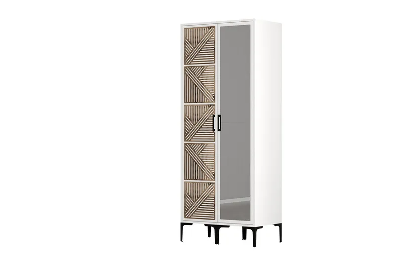 Kumsal Garderob med Spegel - Vit - Förvaring - Sko- & klädförvaring - Garderober & garderobssystem