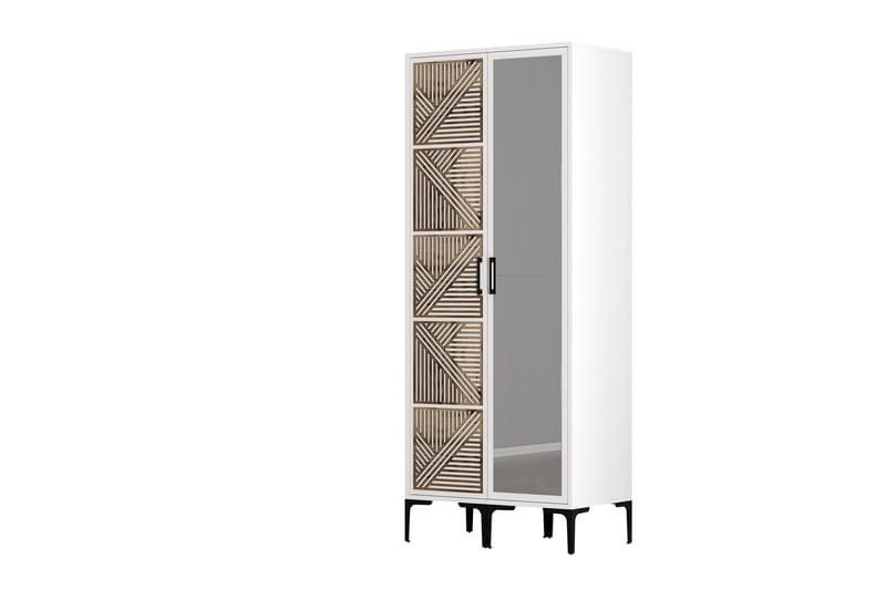 Kumsal Garderob med Spegel - Vit - Förvaring - Sko- & klädförvaring - Garderober & garderobssystem