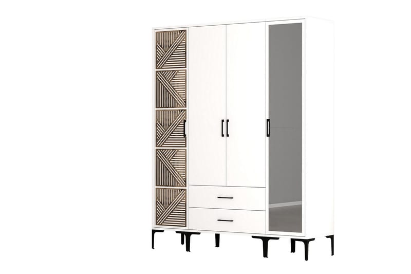 Kumsal Garderob med Spegel - Vit - Förvaring - Sko- & klädförvaring - Garderober & garderobssystem