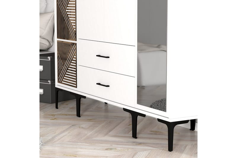 Kumsal Garderob med Spegel - Vit - Förvaring - Sko- & klädförvaring - Garderober & garderobssystem