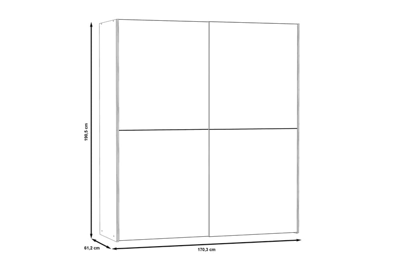 KUSHARI Högsskåp 35x40 cm Vit - Förvaring - Sko- & klädförvaring - Garderober & garderobssystem