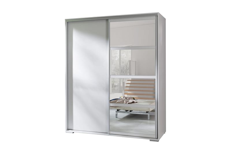 Leo Garderob 180x66x217 cm - Vit - Förvaring - Sko- & klädförvaring - Garderober & garderobssystem