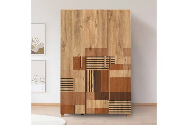 Leva Garderob 120x189 cm Brun - Hanah Home - Förvaring - Sko- & klädförvaring - Garderober & garderobssystem