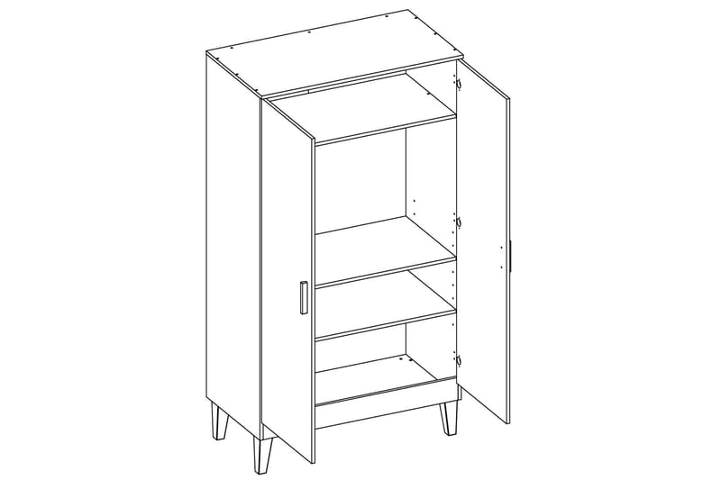 LOUNGE Garderob Trä/Natur/Vit - Garderober & garderobssystem - Barngarderob