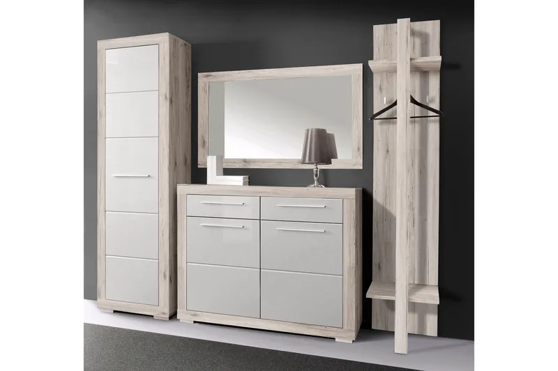 Luovaure Garderob 58 cm - Brun/Vit - Förvaring - Sko- & klädförvaring - Garderober & garderobssystem