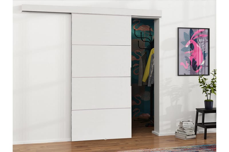MALIBU Dörr 204x96x205 cm - Vit - Förvaring - Sko- & klädförvaring - Garderober & garderobssystem - Garderobsdörr - Skjutdörrar garderob