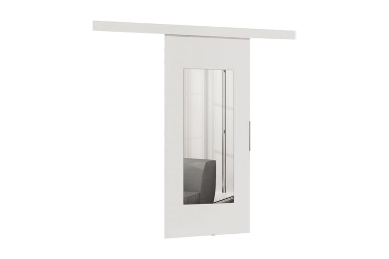 MALIBU Dörr 220x106x205 cm - Vit/Spegel - Förvaring - Sko- & klädförvaring - Garderober & garderobssystem - Garderobsdörr - Skjutdörrar garderob