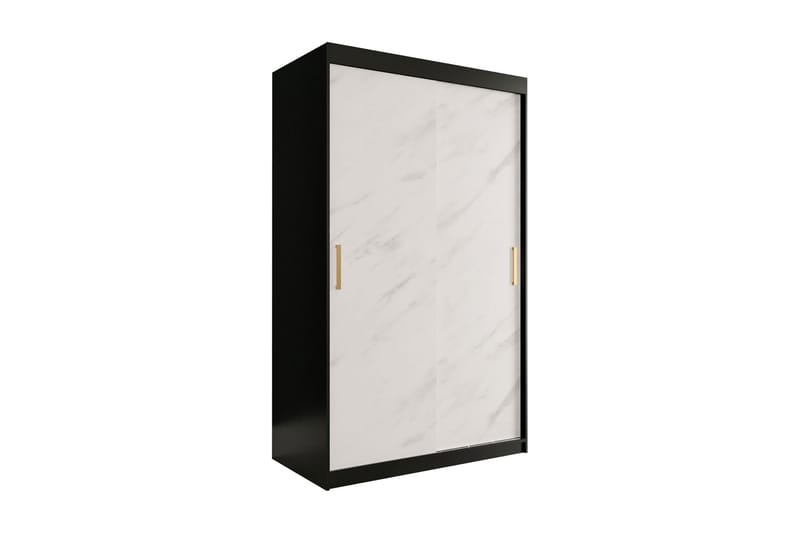 MARMUL Garderob 120  cm Marmormönster Svart/Vit/Guld - Förvaring - Sko- & klädförvaring - Garderober & garderobssystem