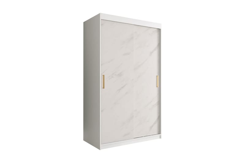 MARMUL Garderob 120  cm Marmormönster Vit/Guld - Förvaring - Sko- & klädförvaring - Garderober & garderobssystem
