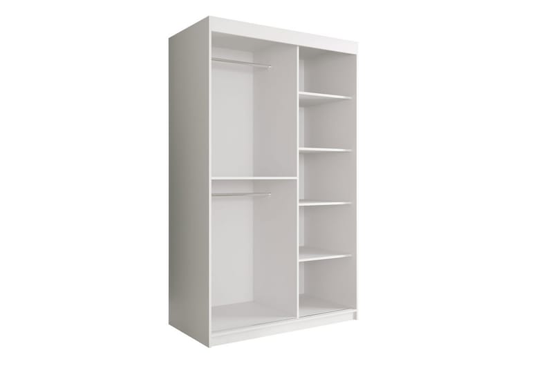 MARMUL Garderob m Speglar Mitt 120cm Marmormönster Vit/Svart - Förvaring - Sko- & klädförvaring - Garderober & garderobssystem