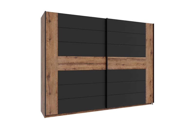 Melnik Garderob 62x270 cm, Brun/Svart