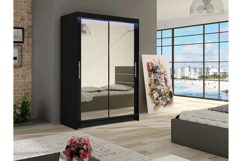 Miami Garderob 120x58x200 cm - Beige - Förvaring - Sko- & klädförvaring - Garderober & garderobssystem