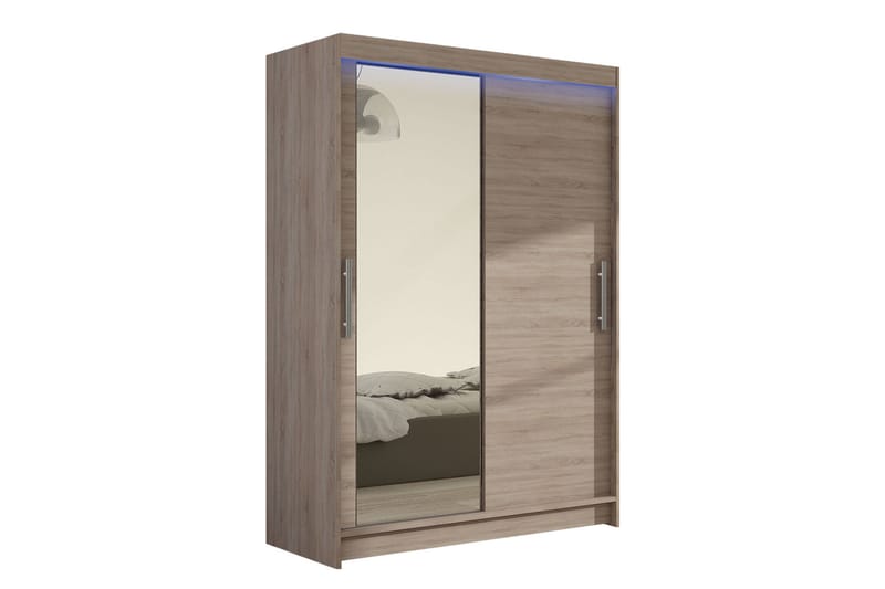 Miami Garderob 120x58x200 cm - Beige/Grå - Förvaring - Sko- & klädförvaring - Garderober & garderobssystem