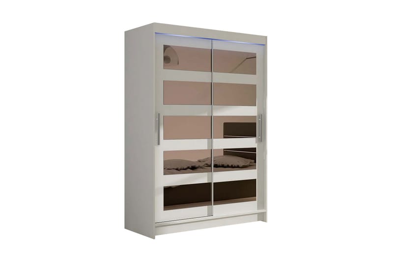 Miami Garderob 120x58x200 cm - Beige/Vit - Förvaring - Sko- & klädförvaring - Garderober & garderobssystem
