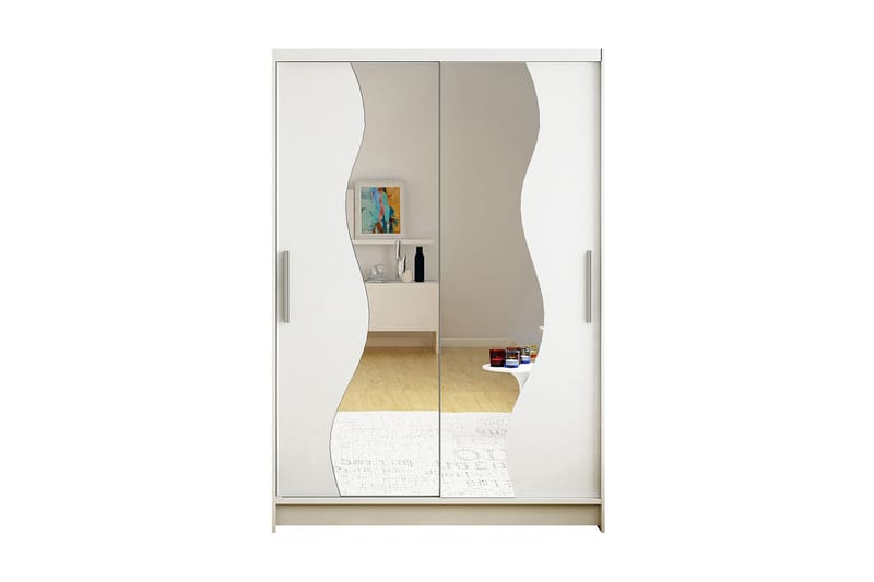 Miami Garderob 120x58x200 cm - Vit - Förvaring - Sko- & klädförvaring - Garderober & garderobssystem
