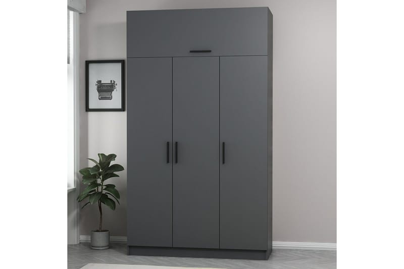 Minar Garderob 135 cm - Antracit - Förvaring - Sko- & klädförvaring - Garderober & garderobssystem