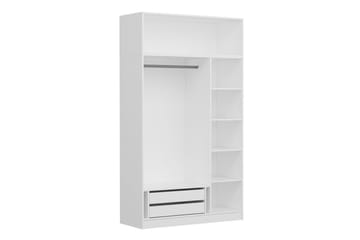 Minar Rektangulär Garderob 135 cm i Trä - Vit - Förvaring - Sko- & klädförvaring - Garderober & garderobssystem