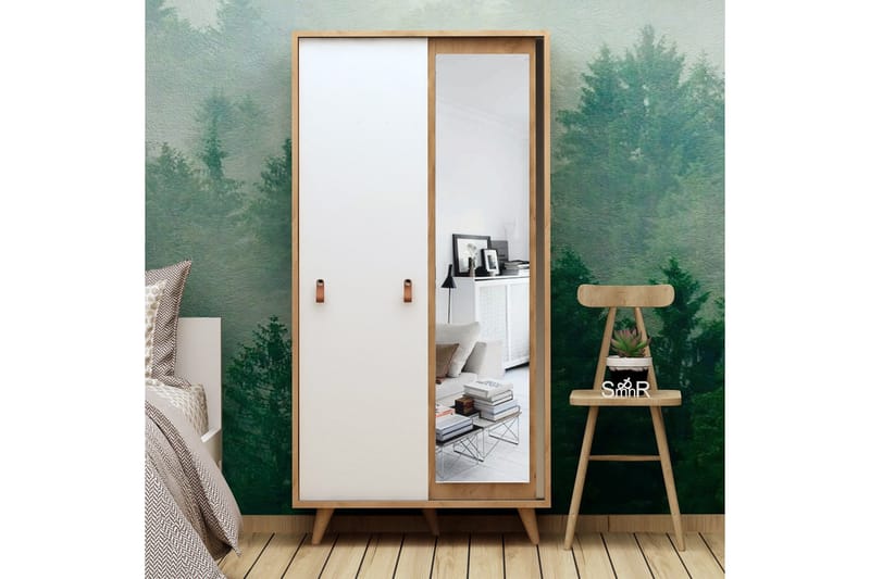 Mod Design Garderob Spegel - Trä/Vit - Förvaring - Sko- & klädförvaring - Garderober & garderobssystem