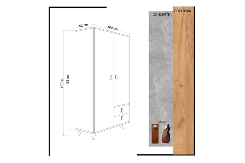 Mod Design Garderob - Trä/Grå - Förvaring - Sko- & klädförvaring - Garderober & garderobssystem