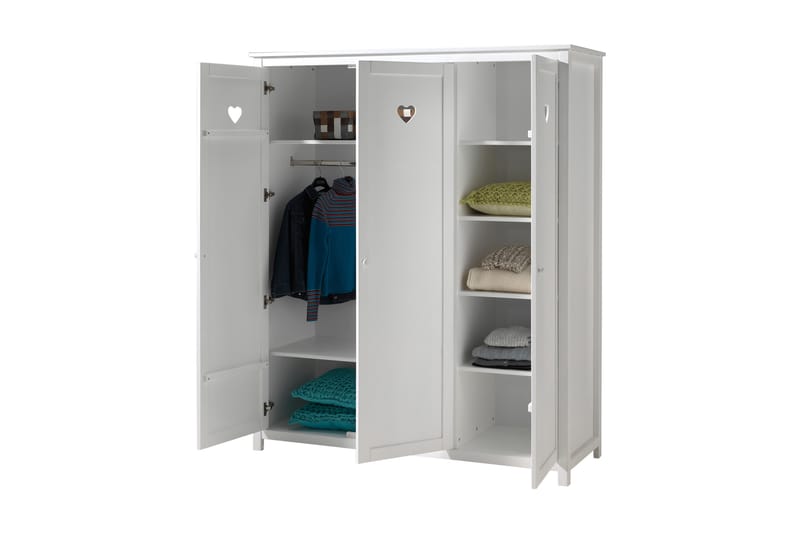 MONNIE Garderob 3 Dörrar Vit - Garderober & garderobssystem - Barngarderob
