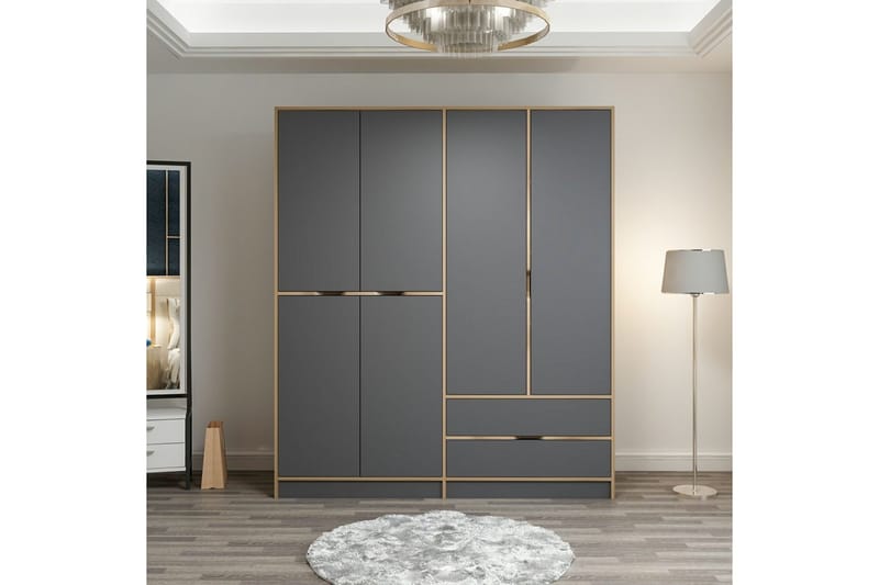 Munna Garderob 180 cm, Grå