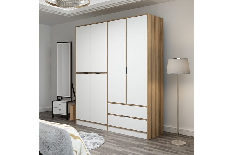 Munna Garderob 180 cm - Vit - Förvaring - Sko- & klädförvaring - Garderober & garderobssystem