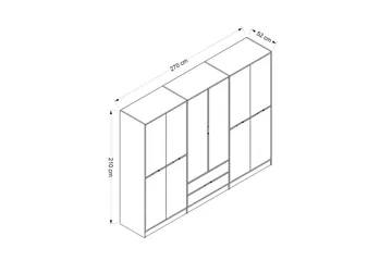 Munna Garderob 270 cm - Antracit - Förvaring - Sko- & klädförvaring - Garderober & garderobssystem