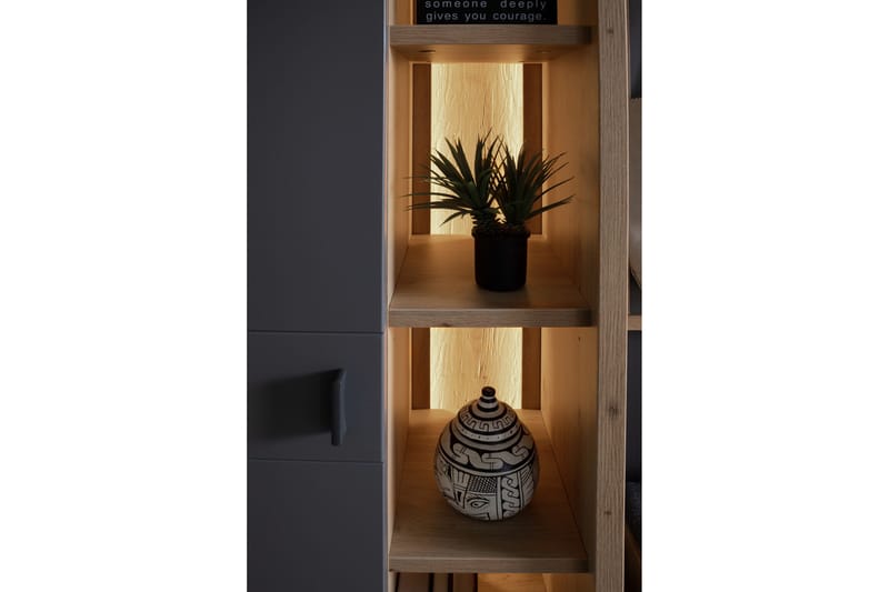Nacimento garderob 37x76 cm - Grå/Natur - Förvaring - Sko- & klädförvaring - Garderober & garderobssystem