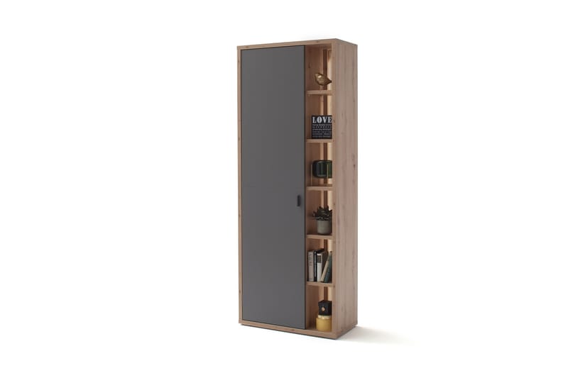 Nacimento garderob 37x76 cm - Grå/Natur - Förvaring - Sko- & klädförvaring - Garderober & garderobssystem